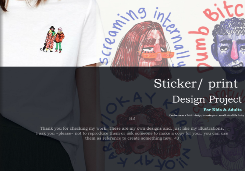 sticker:print design project